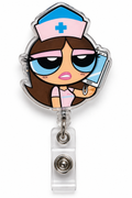 Power Puff Badge Reel| Plastic Fantastic